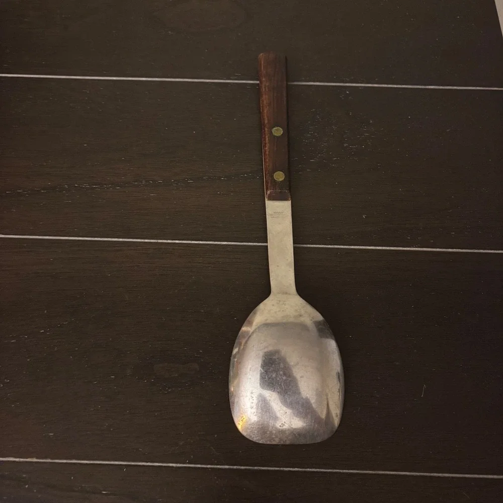 Barrett's Vintage Stainless Steel Ice Cream Spade | Wood Handle | Japan | 10